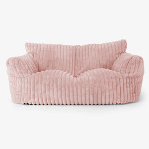 Puf Sofá Josephine - Pana de Felpa Ultra Rosa Empolvado