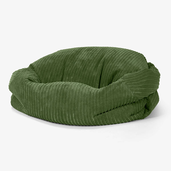 Puf Sofá Sabina - Pana Clásica Bosque Verde 01