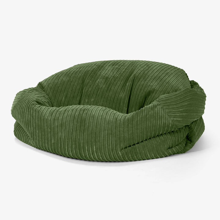 Puf Sofá Sabina - Pana Clásica Bosque Verde 01