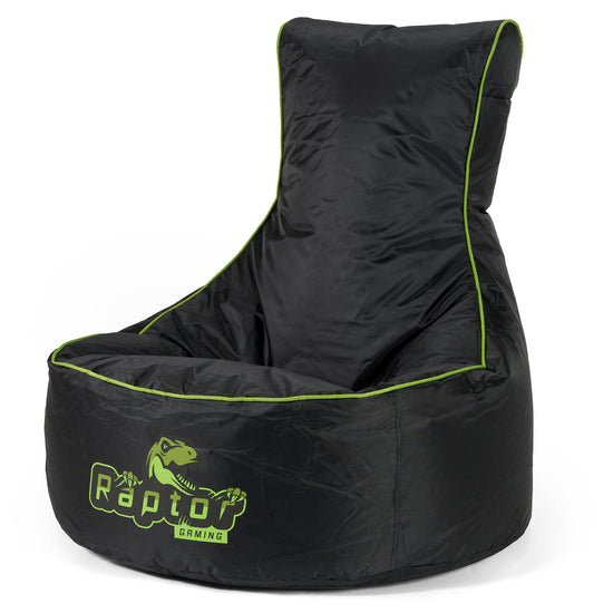 Puff Gaming Estilo Asiento de Coche - Negro / Verde 01