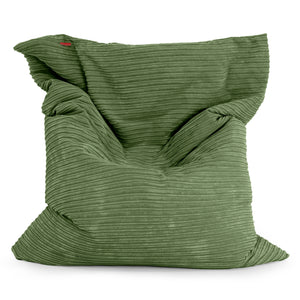 Puff Gigante Cama XL - Pana Clásica Bosque Verde