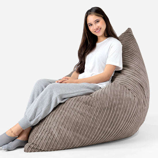 Puff Gigante Cama XL - Pana Clásica Marrón empolvado 03