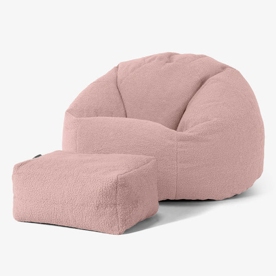 Puff Redondo - Boucle Rosa 02