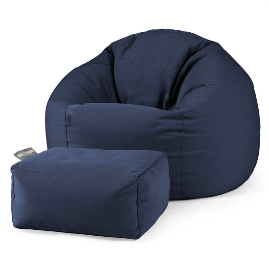 Puff Redondo - Olefin Azul Marino 02