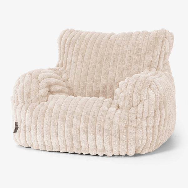 Puff Sillón Josephine - Pana de Felpa Ultra  Crema 01