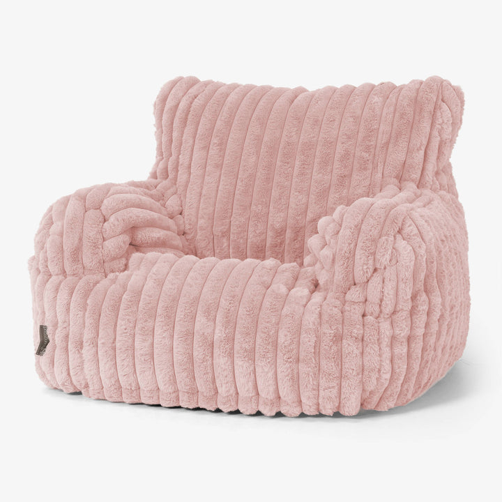 Puff Sillón Josephine - Pana de Felpa Ultra Rosa Empolvado 01