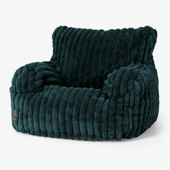 Puff Sillón Josephine - Pana de Felpa Ultra Turquesa 01