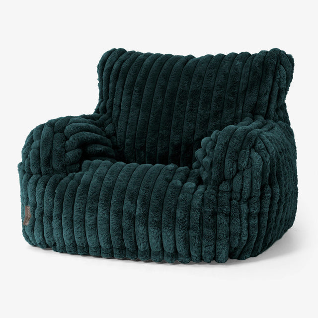 Puff Sillón Josephine - Pana de Felpa Ultra Turquesa 01