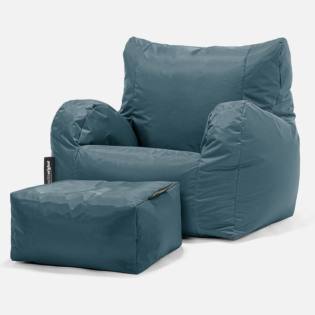 Puff Sillón, Puf - SmartCanvas™ Azul petróleo 02