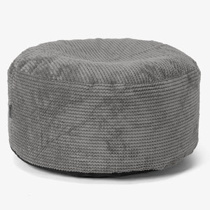 Reposapiés Gigante Redondo - Pompón  Carbón Gris
