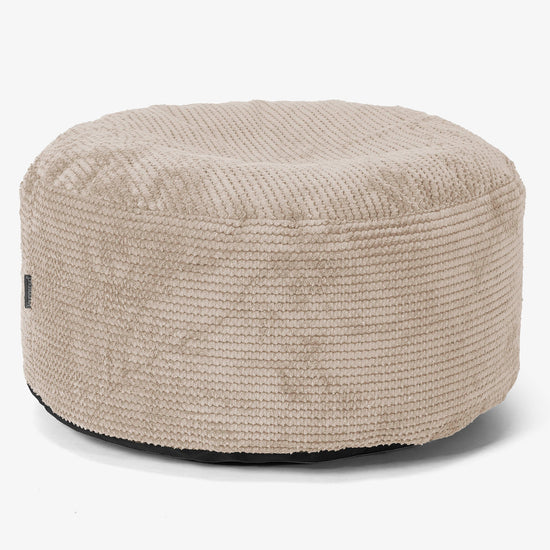 Reposapiés Gigante Redondo - Pompón  Crema 01