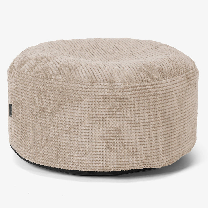 Reposapiés Gigante Redondo - Pompón  Crema 01