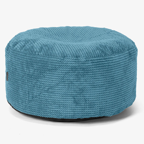 Reposapiés Gigante Redondo - Pompón  Egeo Azul 01
