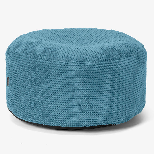 Reposapiés Gigante Redondo - Pompón  Egeo Azul 01