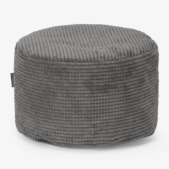 Reposapiés Redondo - Pompón Carbón Gris 01