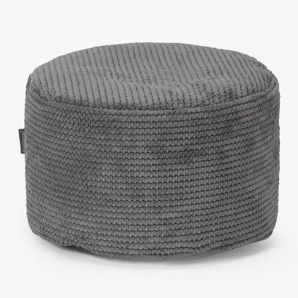 Reposapiés Redondo - Pompón Carbón Gris 01