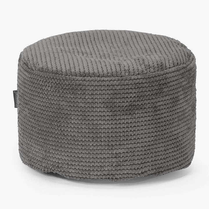 Reposapiés Redondo - Pompón Carbón Gris 01