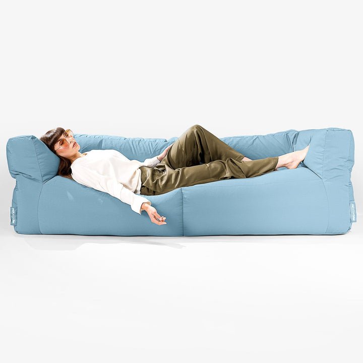 Big Bertha Original, SoleiStorm™ Ultra 2000 h+ Puf Sofá 3 plazas, Olefin Bebé Azul