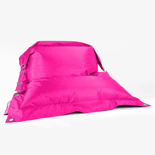 Puff Gigante Cama XXL 'Con Correas' - SmartCanvas™ Rosa Ciruela 01