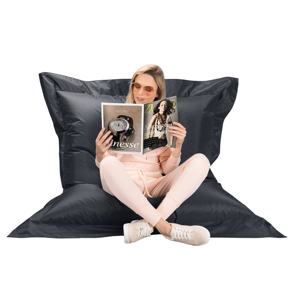 Big Bertha Original - Puff Gigante Cama XXL, Puf - Gris Platino