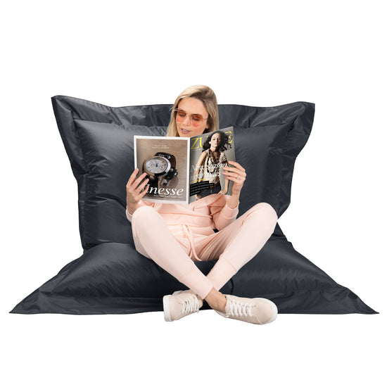Big Bertha Original - Puff Gigante Cama XXL, Puf - Gris Platino