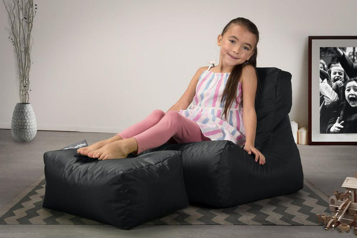 Big Bertha Original, Puf Tumbona Infantil, Negro