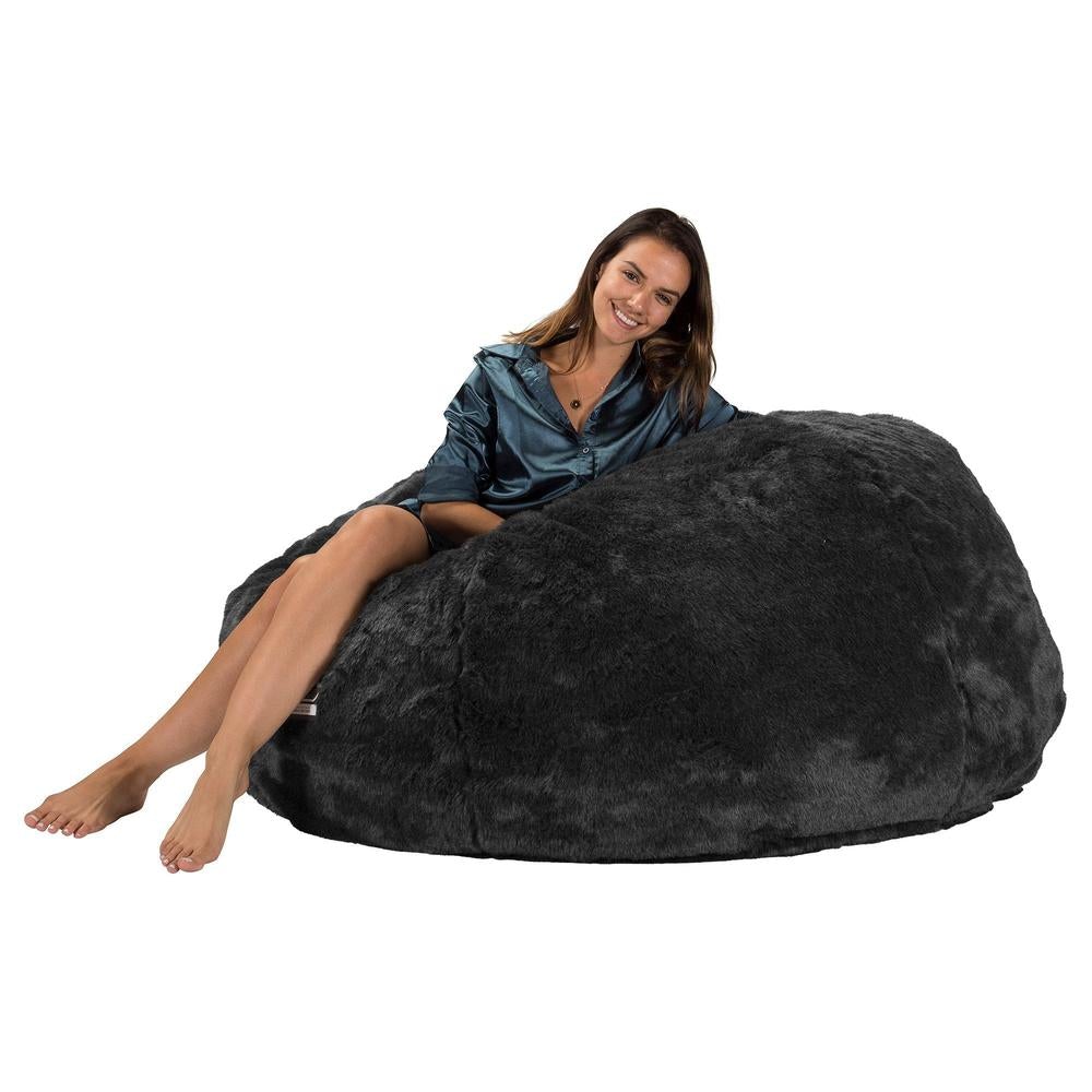 Lounge Pug, CloudSac 1010 XXL, Sofá Puf Viscoelástico XXL, Piel Sintética Negro