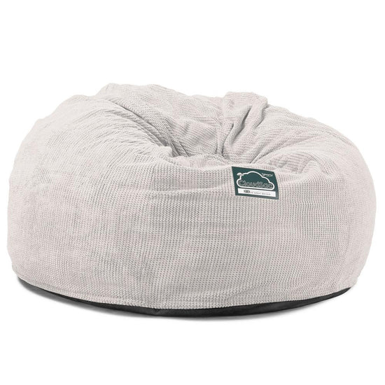 Lounge Pug, CloudSac 1010 XXL, Sofá Puf Viscoelástico XXL, Pompón Crema