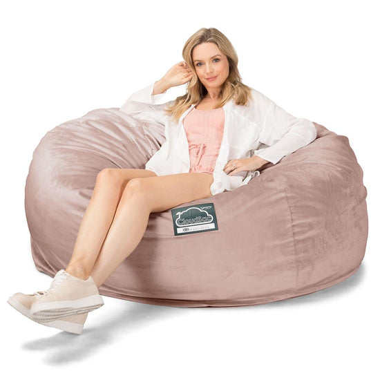 Lounge Pug, CloudSac 1010 XXL, Sofá Puf Viscoelástico XXL, Terciopelo Rosa