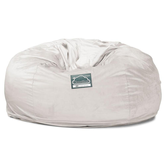 Lounge Pug, CloudSac 1010 XXL, Sofá Puf Viscoelástico XXL, Terciopelo Plata