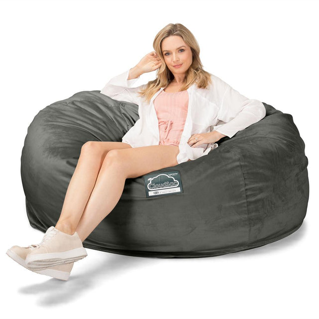 Lounge Pug, CloudSac 1010 XXL, Sofá Puf Viscoelástico XXL, Terciopelo Grafito