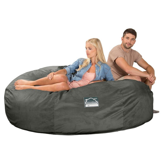Lounge Pug, CloudSac 3000 XXL, Sofá Puf Viscoelástico King Sized, Terciopelo Grafito