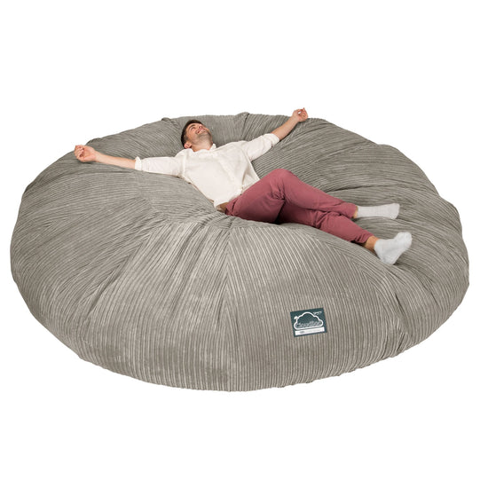 Lounge Pug, CloudSac 5000 XXXXXL, Sofá Puf Viscoelástico Titánico, Pana Clásica Visón