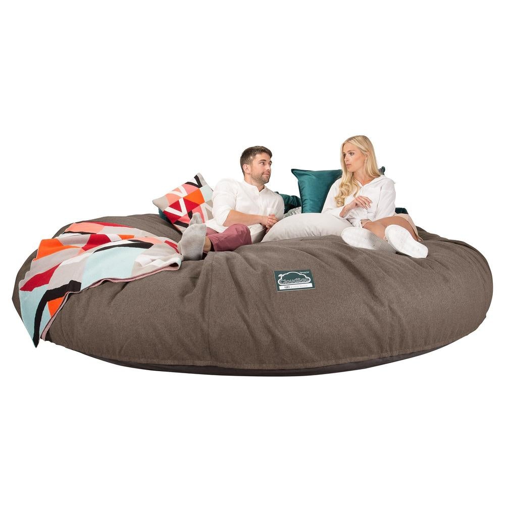Lounge Pug, CloudSac 5000 XXXXXL, Sofá Puf Viscoelástico Titánico, Lana de Interalli Galleta