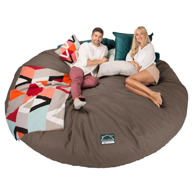 Lounge Pug, CloudSac 5000 XXXXXL, Sofá Puf Viscoelástico Titánico, Lana de Interalli Galleta