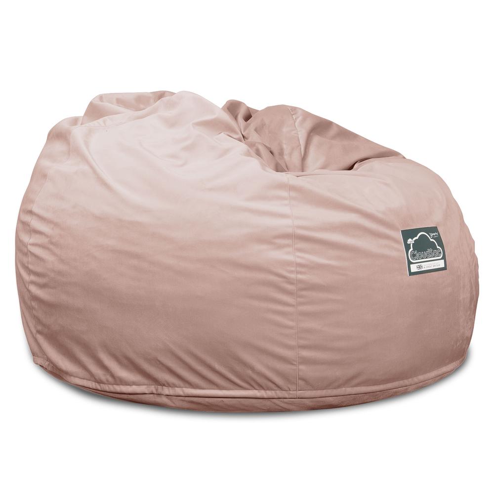 Lounge Pug, CloudSac 510 XL, Puf Viscoelástico Extra Grande, Terciopelo Rosa