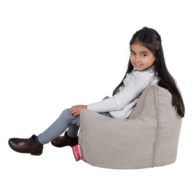 LOUNGE PUG - Puff Sillón para niños - Vaquero Desgastado  Gris