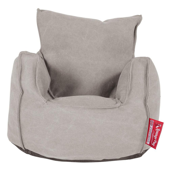 LOUNGE PUG - Puff Sillón para niños - Vaquero Desgastado  Gris