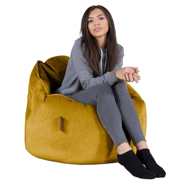 LOUNGE PUG, Puff Silla 'Abrazo', Terciopelo - Oro