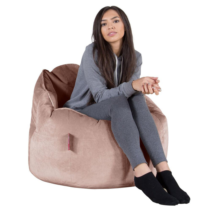 LOUNGE PUG, Puff Silla 'Abrazo', Terciopelo - Rosa