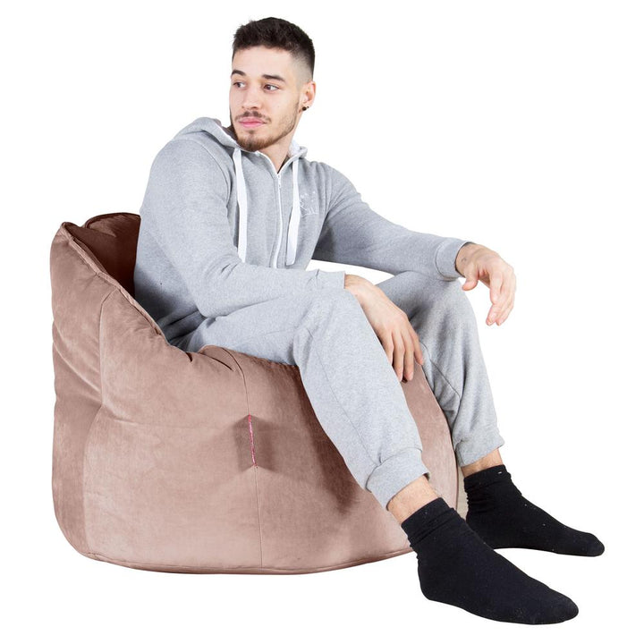 LOUNGE PUG, Puff Silla 'Abrazo', Terciopelo - Rosa
