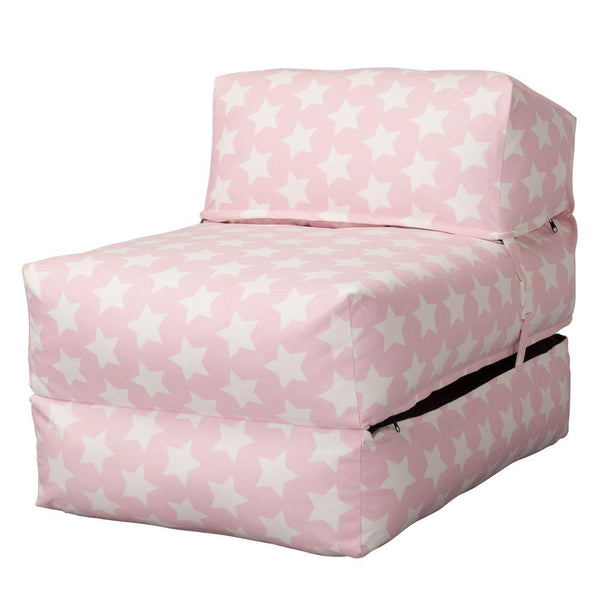 Lounge Pug, Avery, Futón, Estampado Para Niños Estrellas Rosa