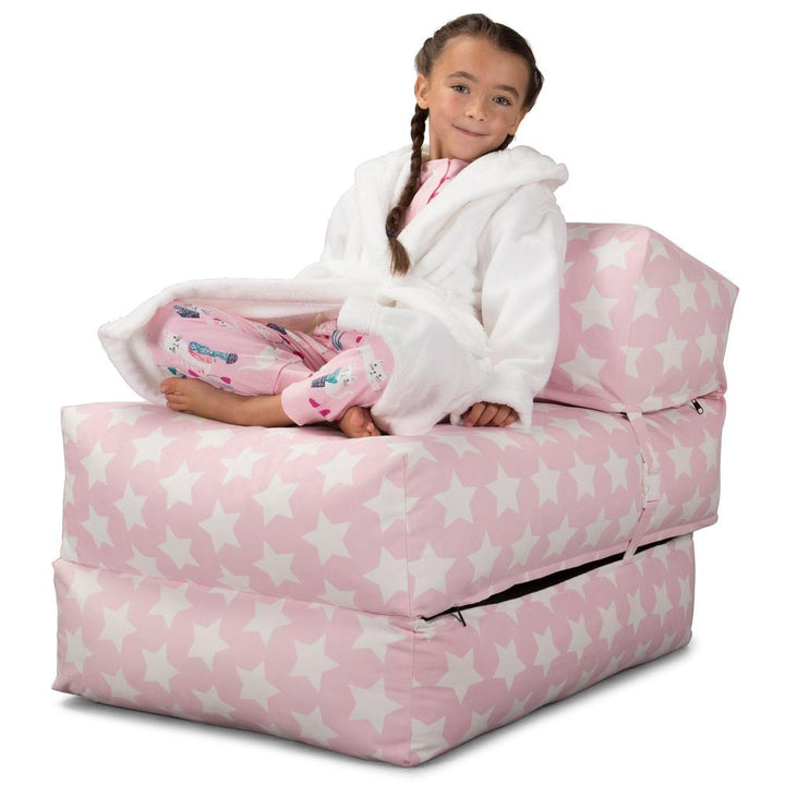 Lounge Pug, Avery, Futón, Estampado Para Niños Estrellas Rosa