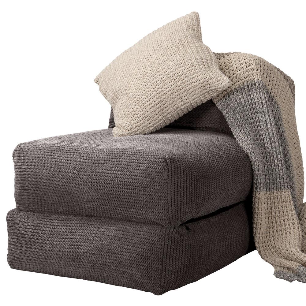 Lounge Pug, Avery, Futón, Soltero, Pompón Carbón Gris