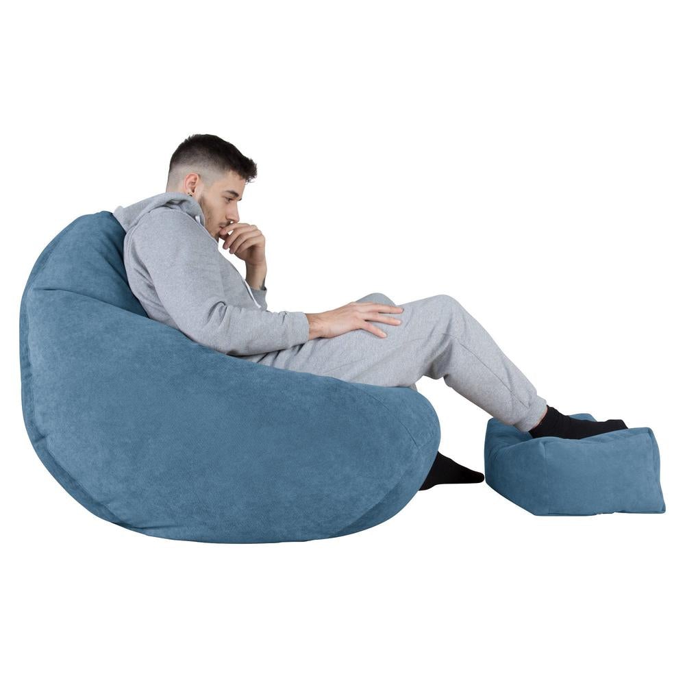 LOUNGE PUG - Silla De Juego Puf - Tejido de Rejilla - Egeo Azul