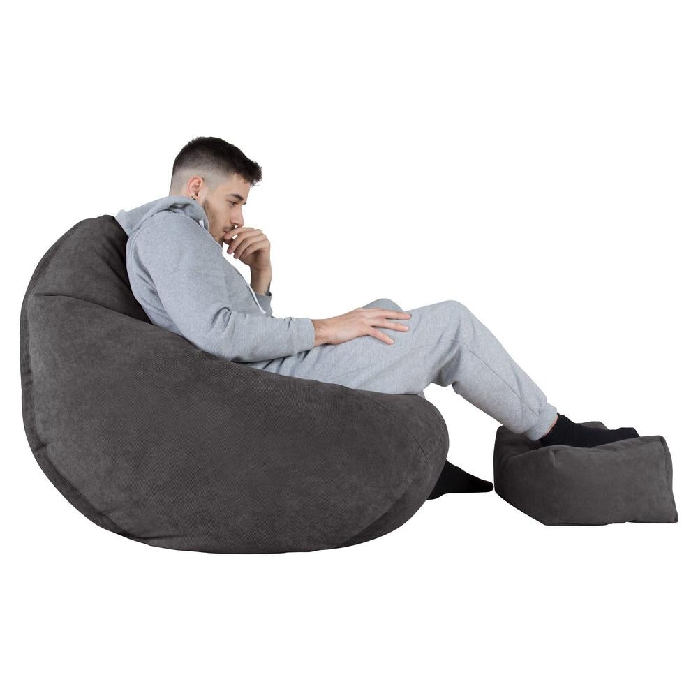 LOUNGE PUG - Silla De Juego Puf - Tejido de Rejilla - Grafito