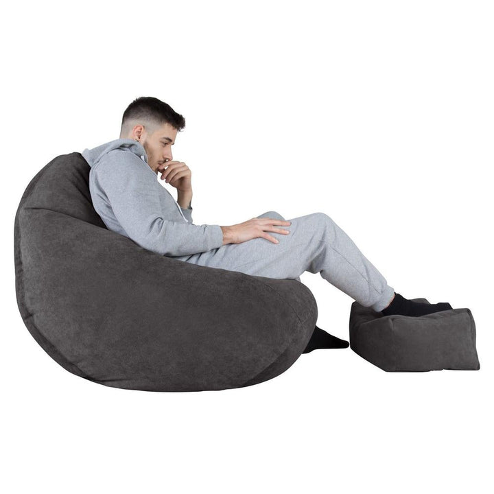 LOUNGE PUG - Silla De Juego Puf - Tejido de Rejilla - Grafito