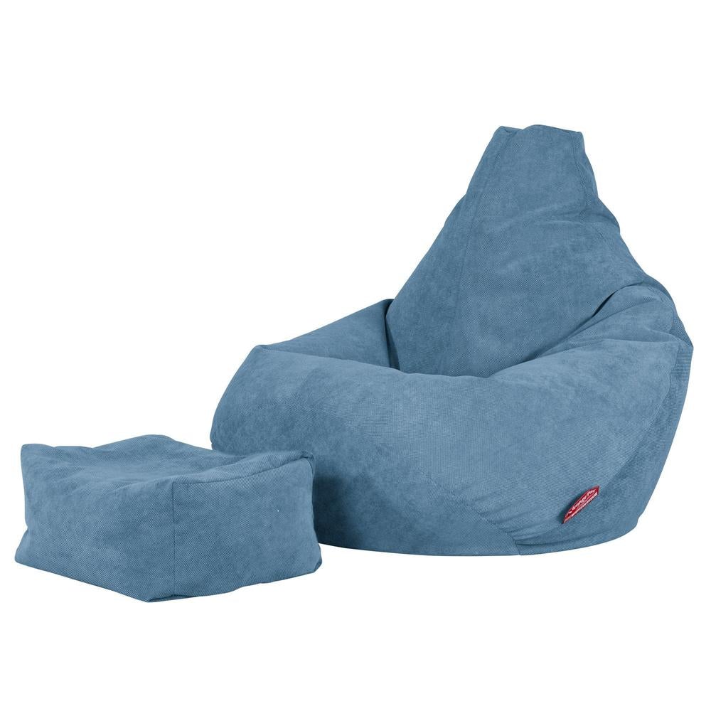 LOUNGE PUG - Silla De Juego Puf - Tejido de Rejilla - Egeo Azul