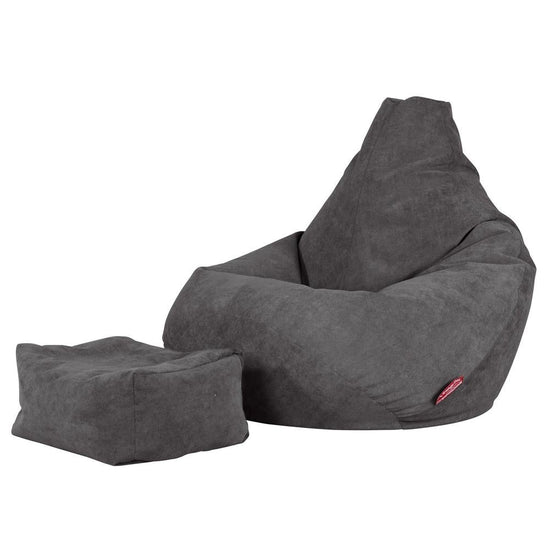 LOUNGE PUG - Silla De Juego Puf - Tejido de Rejilla - Grafito