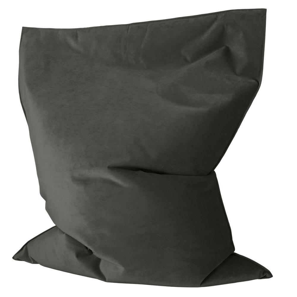 LOUNGE PUG, Puff Cama Junior, Terciopelo - Grafito